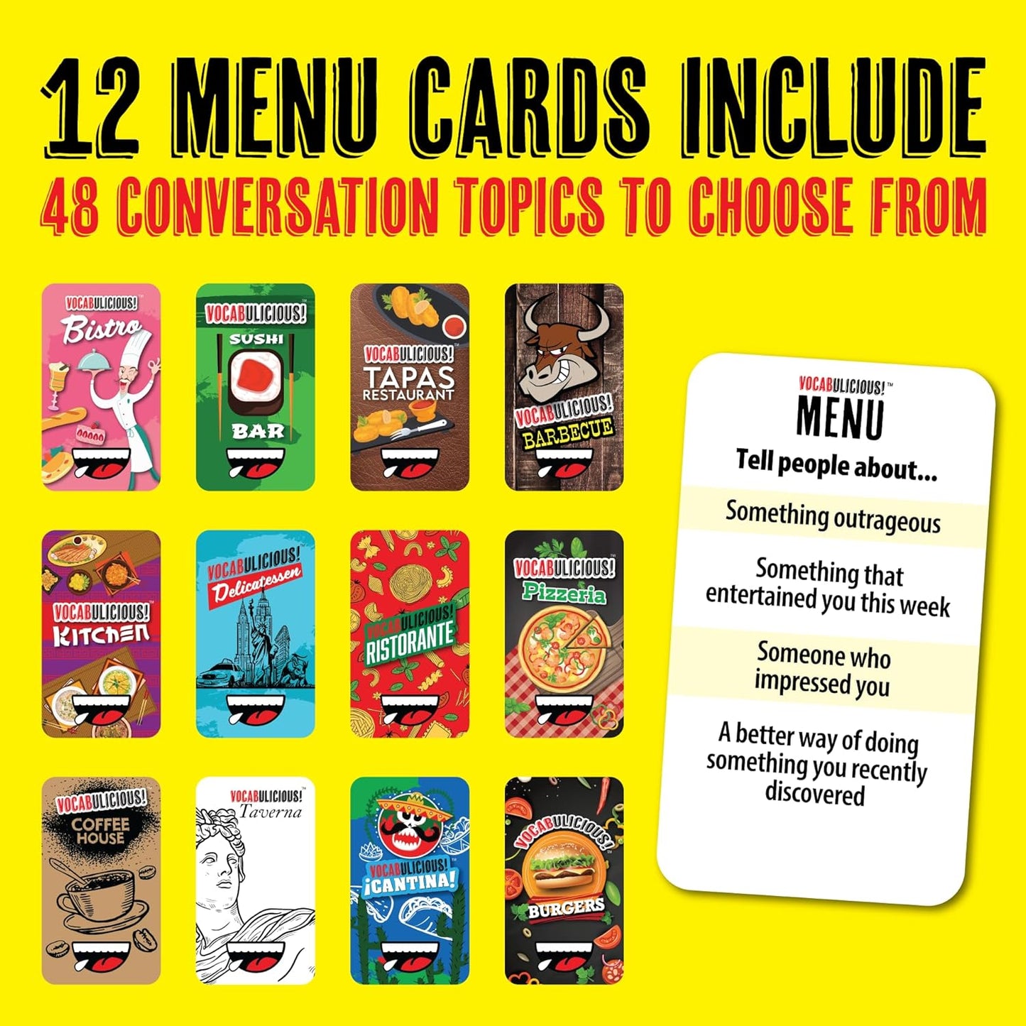Semper Smart Games VOCABULICIOUS! The Vocabulary, Word, and Conversation Activity for Kids and Families – Fun Educational Game for Learning Vocabulary and Expression Skills