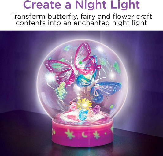 Creativity for Kids Butterfly Fairy Lights Kit | Create a Glowing Fairy Night Light with Butterflies & Sparkle | Relaxing DIY Craft & Imaginative Room Décor for Kids Everywhere (Ages 7+)