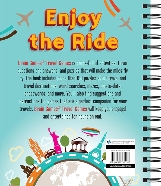 Brain Games - Travel Games: Puzzles, Trivia, Games, and More For Family Fun On the Go!