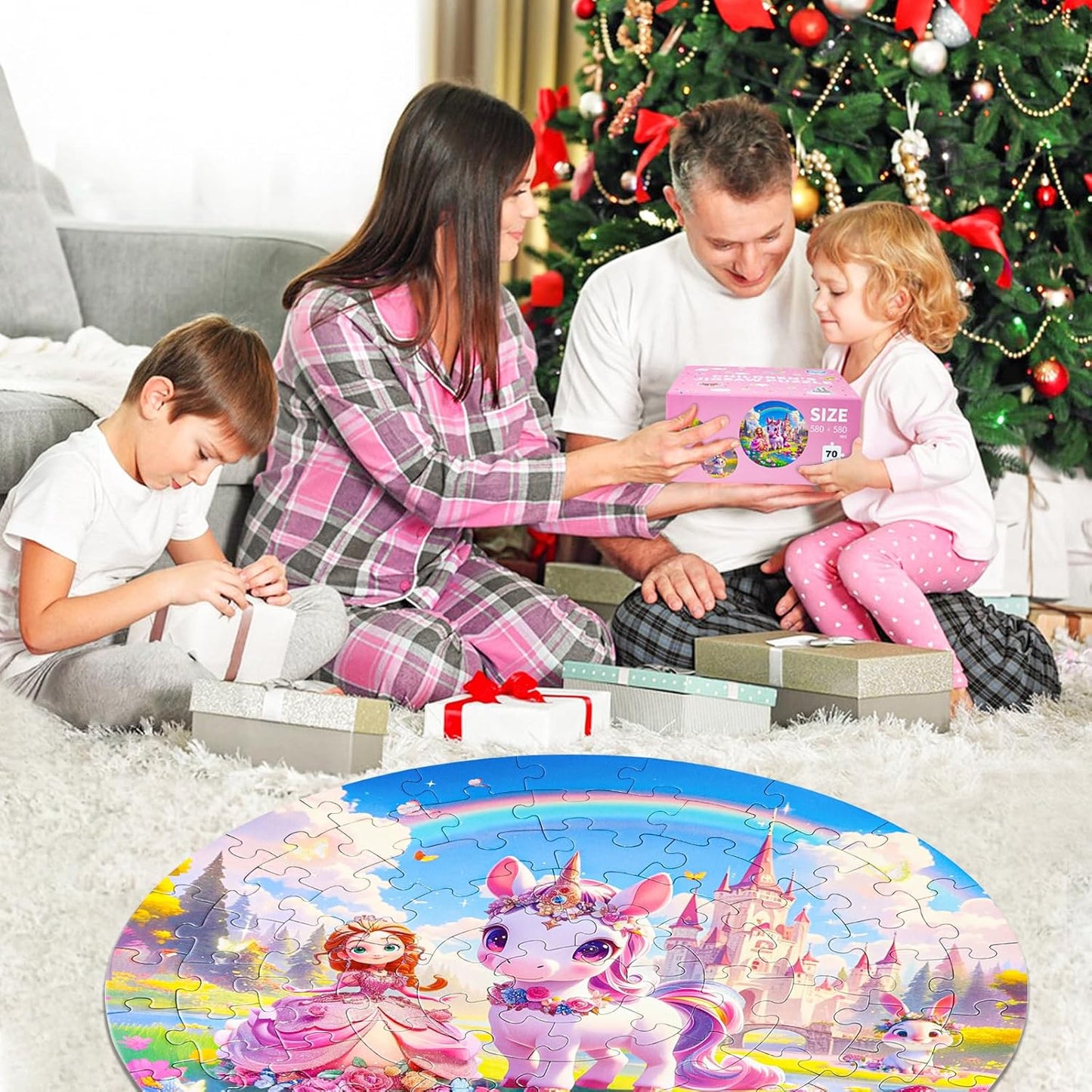 DIGOBAY Underwater Ocean Floor Puzzle for Kids Ages 4-6, Shark Toys for Boys Girls, 70 Pieces Large Jigsaw Shark Puzzles for Kids Ages 3-8, Educational Ocean Animals Toys for Birthday Christmas