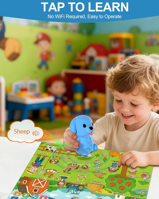 Phonics Learning Toy for Preschoolers – Phonics Flash Cards with Talking Pen, Speech Therapy & Autism Sensory Toy, Learn to Read Educational Gift for Boys & Girls,Kindergarten Learning Activities
