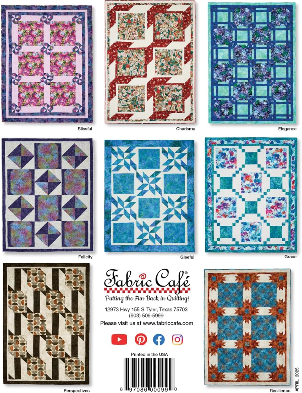 Fabric Café Big Block 3-Yard Quilts – 8 Easy Quilt Patterns with Large Blocks to Showcase Your Favorite Fabrics – Quick, Beginner-Friendly, 3 Size Options – Fast & Fun Quilt Book