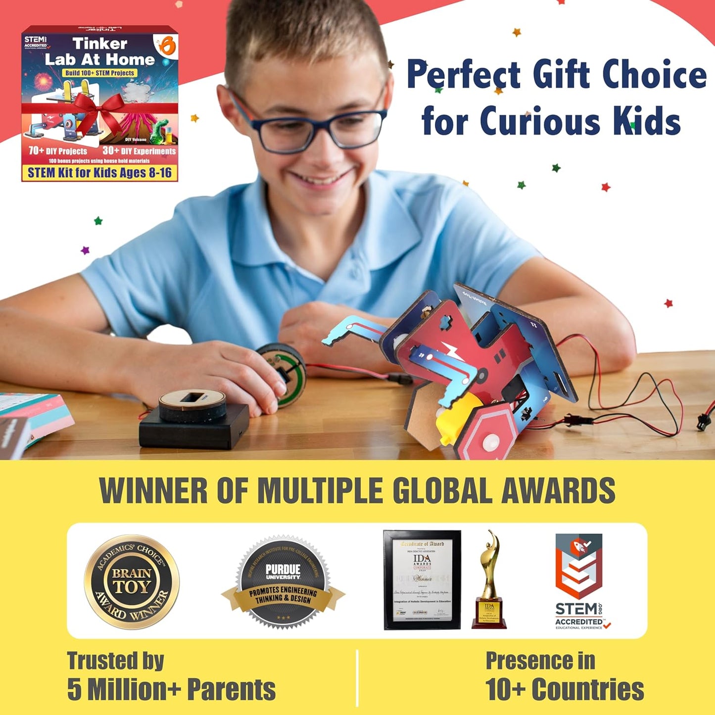 Butterfly EduFields 30in1 STEM Kits for Kids Age 8-10-12 | STEM Toys for Ages 8-13 | Electricity & Magnetism | Science Project Kit for Boys & Girls Aged 8-10-12-14 | Best Educational Birthday Gift