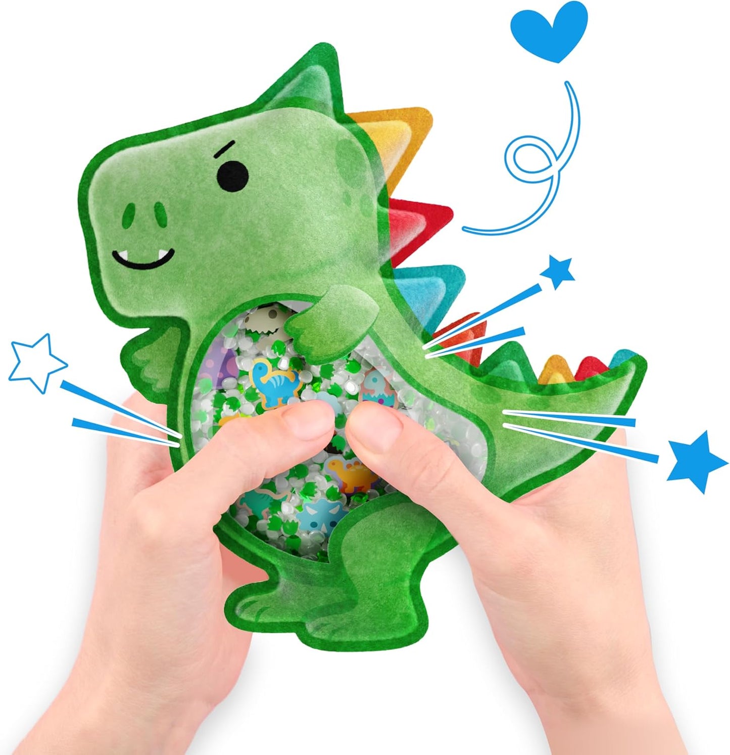 Vango BIZYBOO - The Original Seek & Find Plush - Hidden Object Search Problem Solving Educational Matching Game for Kids 2 and Up (Spike)