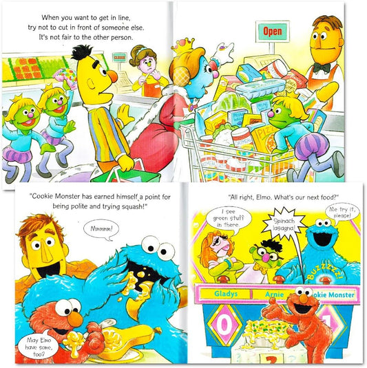 Sesame Street Elmo Manners Books for Kids Toddlers - Set of 8 Manners Books