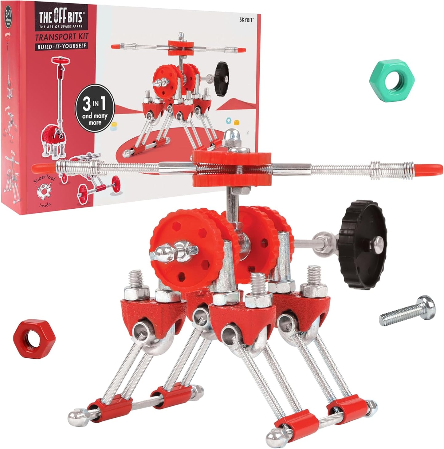 The Off Bits AirBit – Build Your Own Airplane! STEM Building Kit for Creative Kids 8-12 & Curious Adults, Fun Educational Gift for Boys & Girls