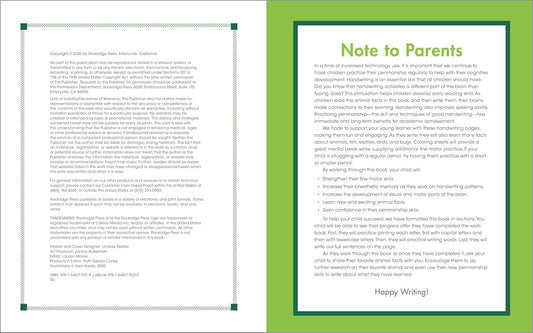 The Print Penmanship Workbook for Kids: Improve Your Handwriting with Fun Animal Facts
