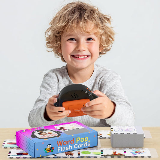 COOVA Word Pop & Talking Flash Cards for Kids Ages 4-8, Matching Letter Game, Spelling Phonics Sight Words Flash Cards Kindergarten & 1st Grade, Pocket Speech CVC Word Games, Learn to Read Toys