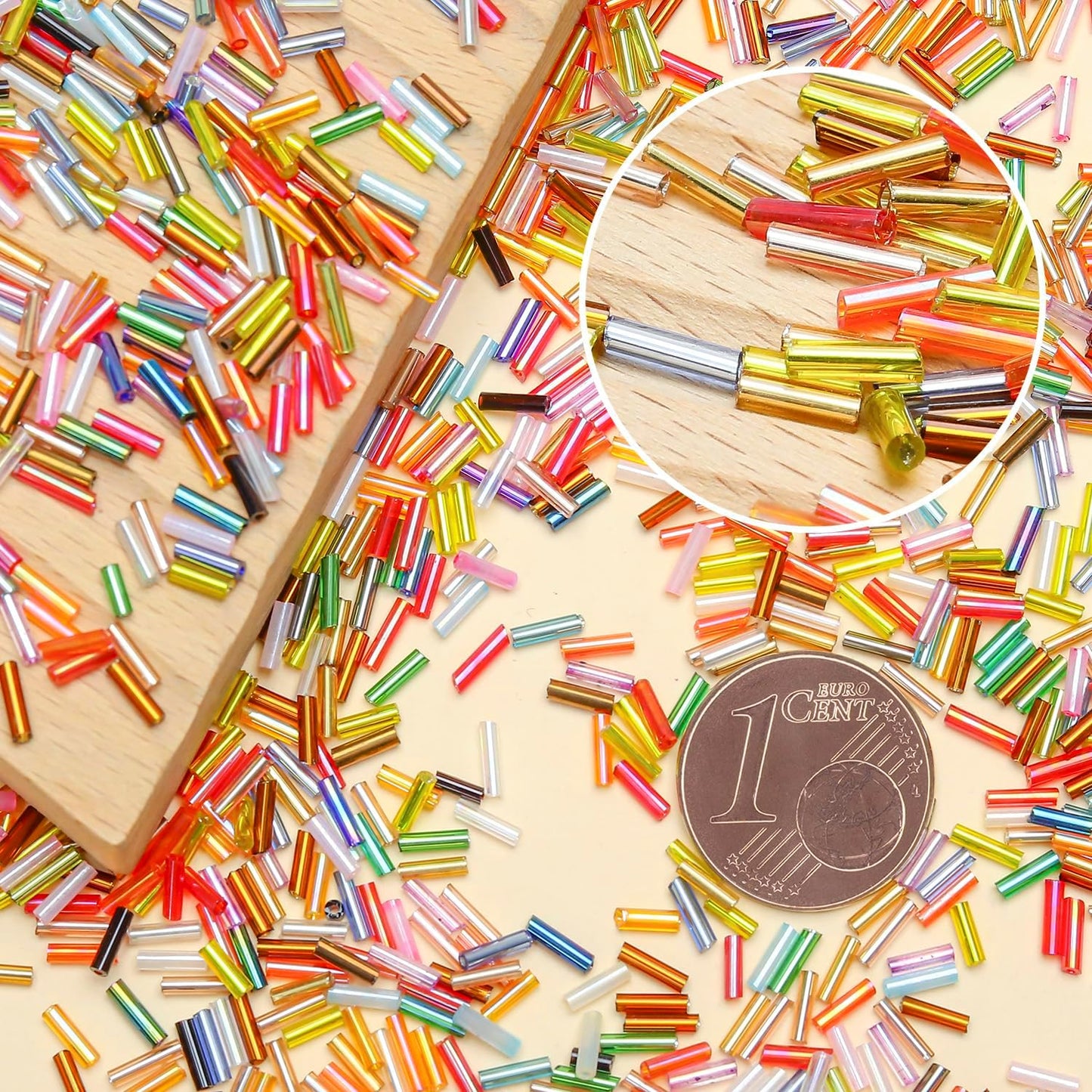 5040Pcs Tube Bead Embroidery Kit, Bugle Beads for Embroidery for Jewelry Making, Crafts, Bracelets, Necklaces, Earrings