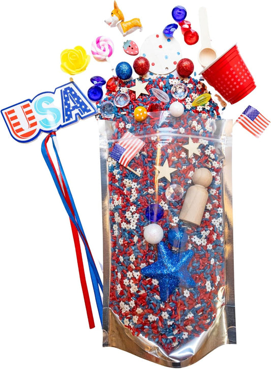 Sensory Bin, Colored Rice, Pour and Play Activity Kit, Bee Toys, Preschool Items, Sensory Motor Aids (Bee Sensory Bin)
