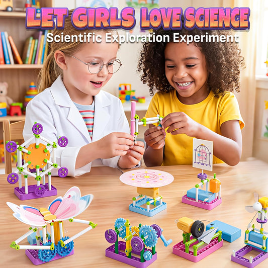 SMILESSKIDDO 100+ Girls Science Kit for Kids Ages 5 6 7 8 10 | STEM Toys for Girl | Birthday Gift Ideas for 5+ Year Old Girls | Learning & Educational Projects with Fun Experiments (8018E)