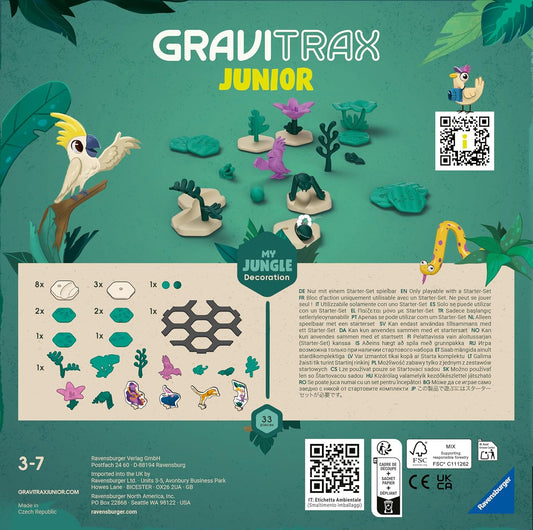 Ravensburger GraviTrax Junior Extension Jungle - Marble Run, STEM and Construction Toys for Kids Age 3 Years Up - Kids Gifts