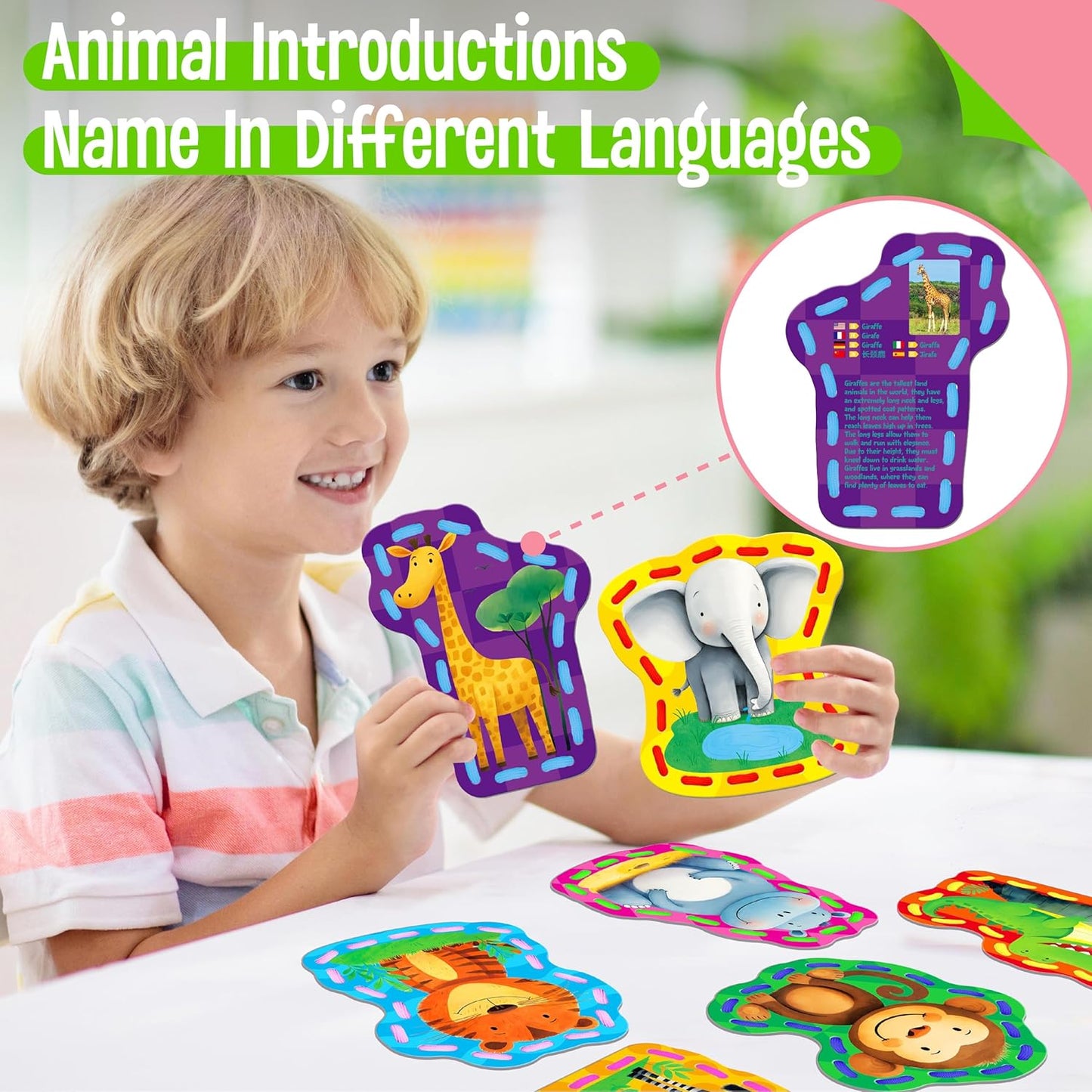 SpriteGru 9 Pieces Kids Lacing Cards, Double Sided Sewing Cards in 9 Vehicle Cards with 9 Colorful Laces, Imagination Development Lacing Toys Games for Children Educational and Learning Activity
