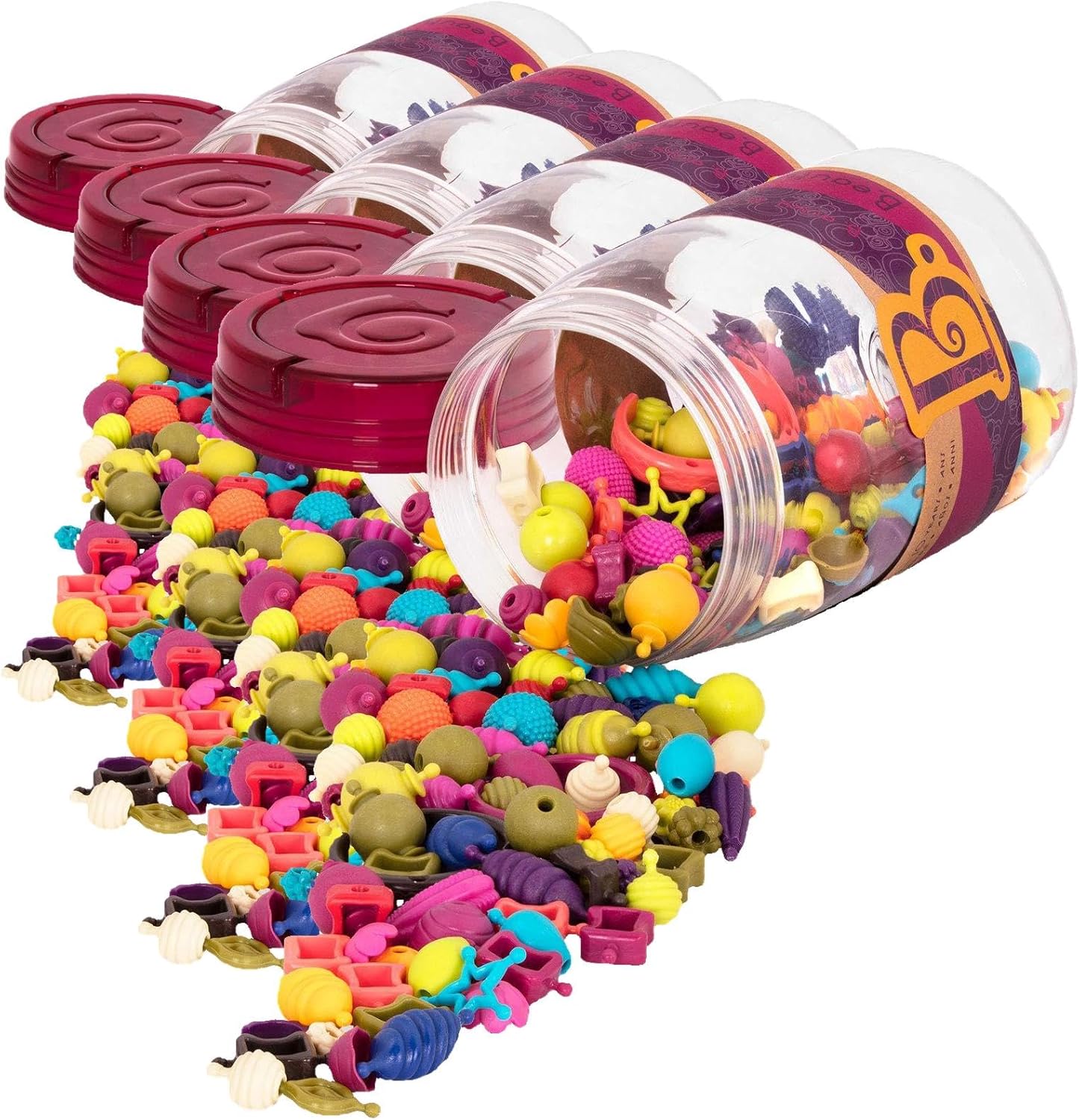 B. toys – Pop Arty! 150 Pieces – Jewlery Making Kit – Creative Pop Snap Bead Set for Kids – DIY Craft Jewelry Making Kit – Necklaces, Rings, Bracelets – 4+ Years