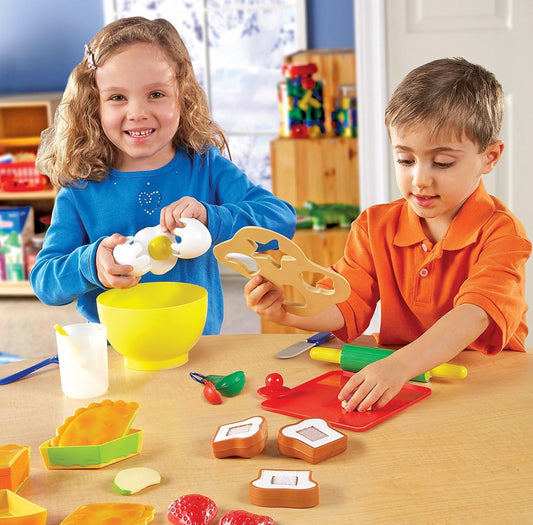 Learning Resources Pretend & Play Bakery Set - 31 Pieces, Ages 3+, Toddlers Bakery Toys, Preschool Food Kitchen for Kids, Gifts for Boys and Girls