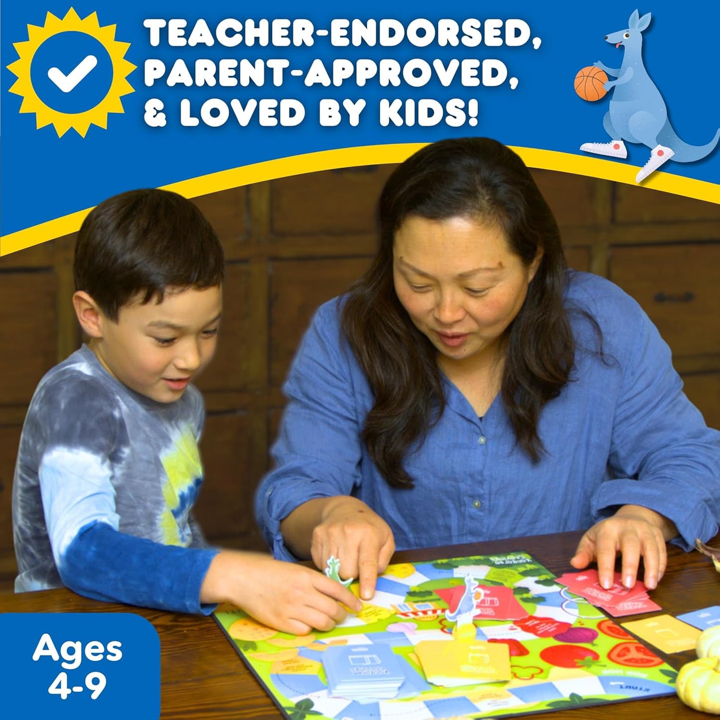 Kangaroo Cravings Learn to Read 300 High-Frequency Sight Words Board Game - Fun Learning Resource & Word Game for Kids Ages 4-9 - Parent & Teacher Must Haves for Preschool, Kindergarten, 1st-3rd Grade