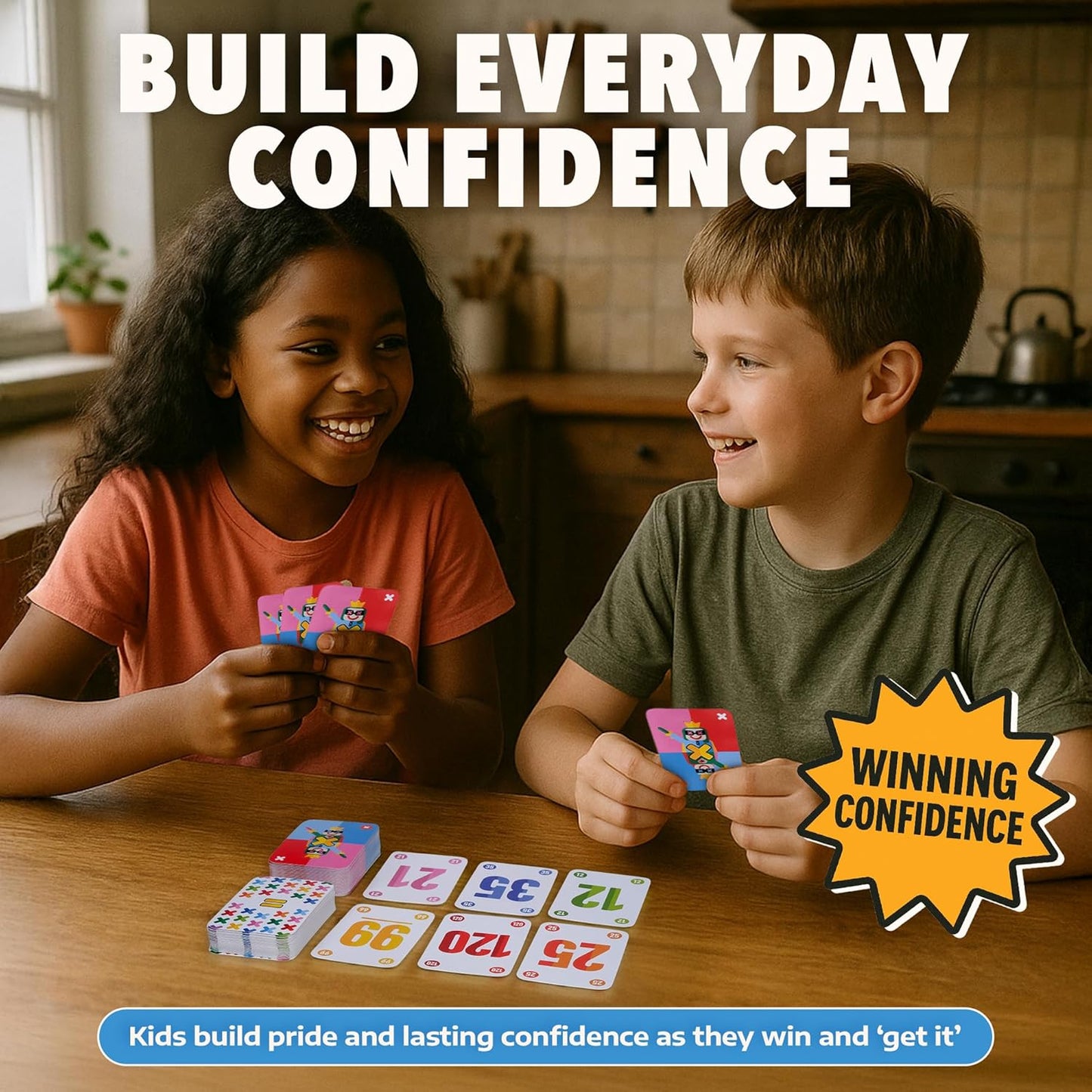 Multiplication Game for Kids – Interactive Math Card Game That Builds Confidence in Times Tables | Ideal Multiplication and Division Games for 2nd 3rd 4th 5th Grade Kids