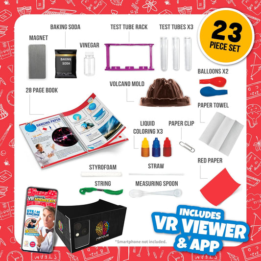 Abacus Brands Bill Nye's VR Science Kit Student Edition - Virtual Reality Kids Book and Interactive STEAM Set - Includes All Materials You Need, Ages 6 and Up