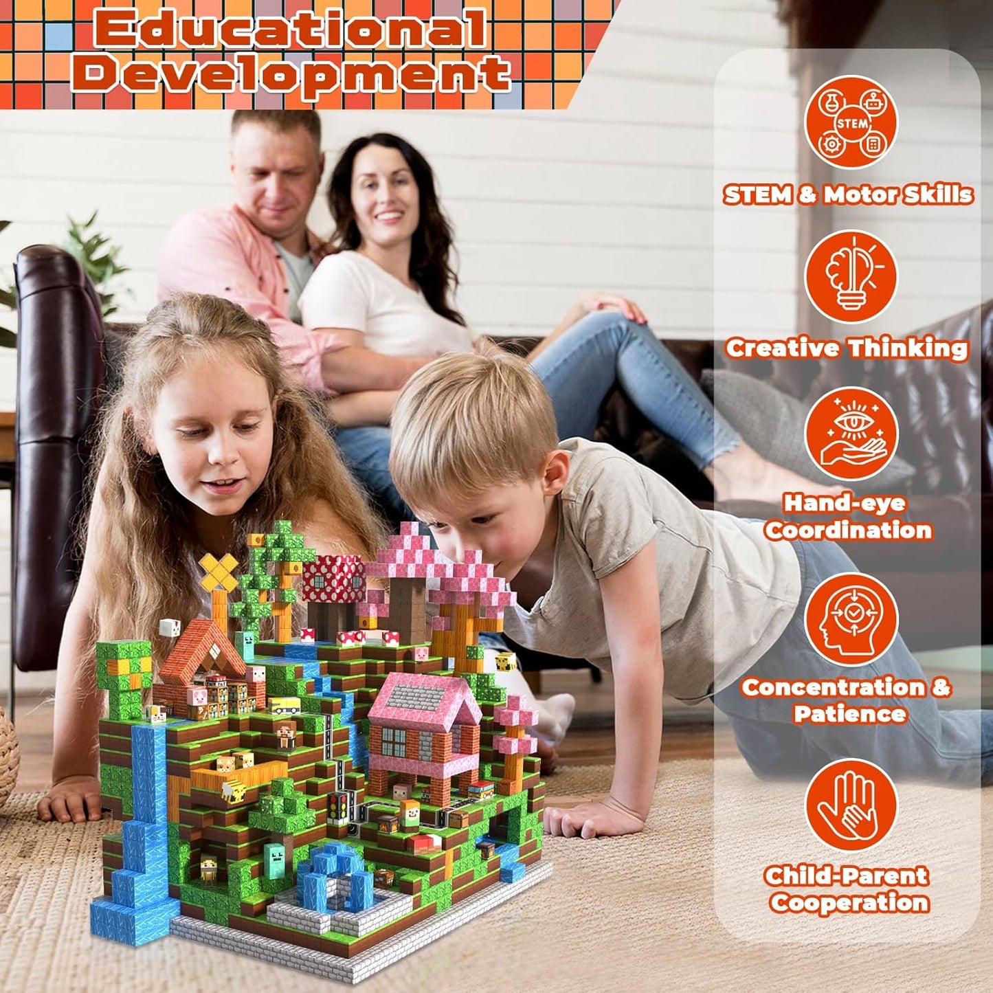 Magneverse 150 PCS Magnetic Blocks - Building Block for Kids Ages 4-8, Magnet Blocks Cubes for Boys Girls, STEM Educational Stacking Magnet Toy for 3 4 5 6 7 8 9 10 11 12 Birthday Gifts
