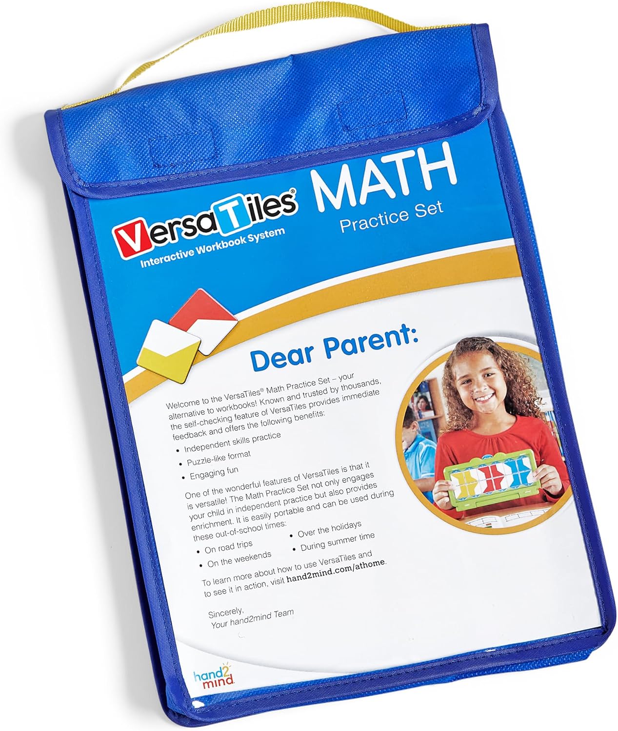 hand2mind VersaTiles Math Practice Take Along Set for Grade 3, Homeschool Curriculum, Math Workbook for Students, Elementary Classroom Must Haves, Kids Learning Activities for Third Grade