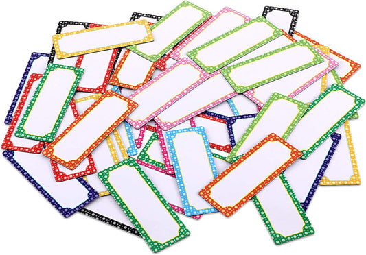 50 Pieces Magnetic Name Tags Dry Erase Labels White Board Nameplates Sticker for School Office Home, 3 x 1.2 Inch, 10 Colors (Cute)