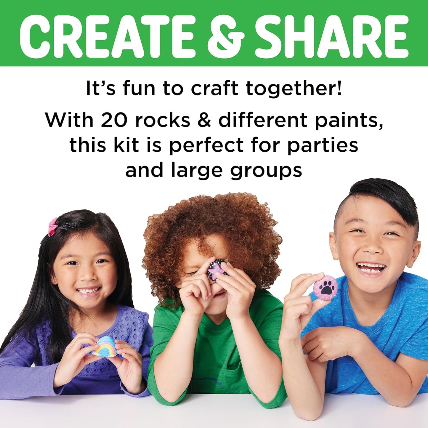 Creativity for Kids Rock Snake Bucket Kit Create 20 Smooth Stones into a Colorful Rock Snake Fun DIY Craft & Outdoor Art Activity for Kids (Ages 6+)