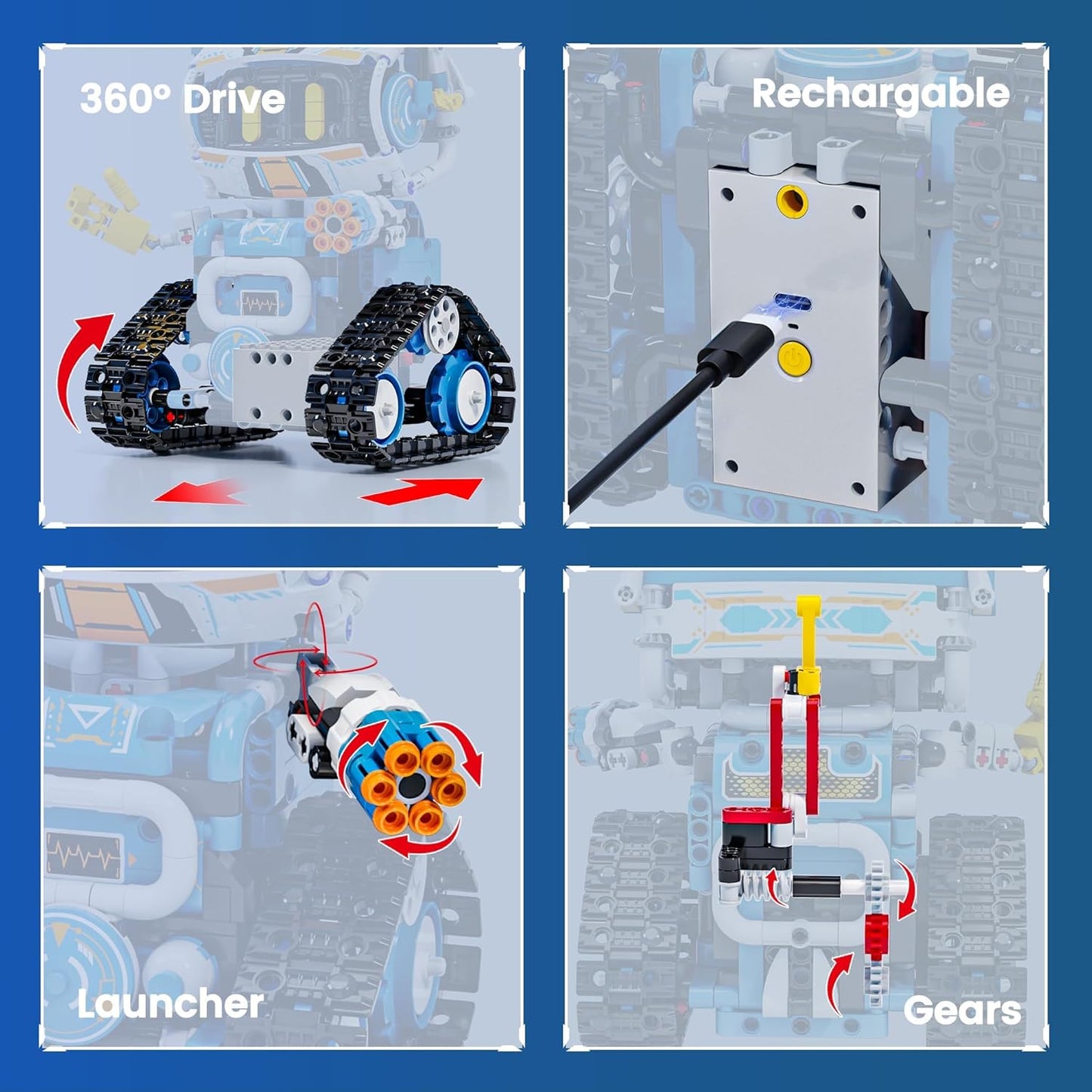 5 in 1 STEM Robotics Kit for Kids 8-12, APP & Remote Control Robot Building Kit, Science Project Kit & STEM Toys for Ages 8-13, Gifts for 8 Year Old Boys Girls