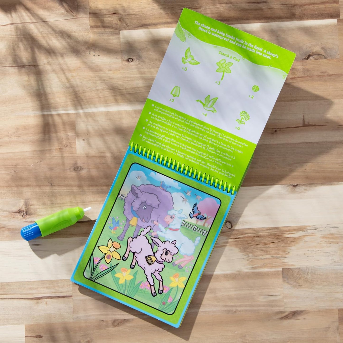 Melissa & Doug On The Go Water Wow! Mess Free Coloring Book, Reusable Water-Reveal Activity Pad, Spring, Travel Toys, Party Favors, for Toddlers & Kids Ages 3+