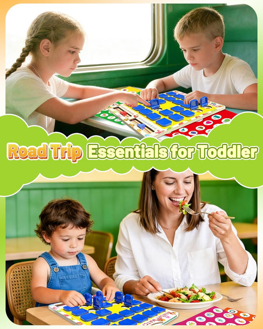 Matching Memory Game for Kids Ages 3-5 4-8, Car Airplane Travel Toys Games Activities for 3-5, Road Trip Essentials for Kids Toddlers, Board Games for Kids 4-6, Birthday Gifts for Kids Boys Girls