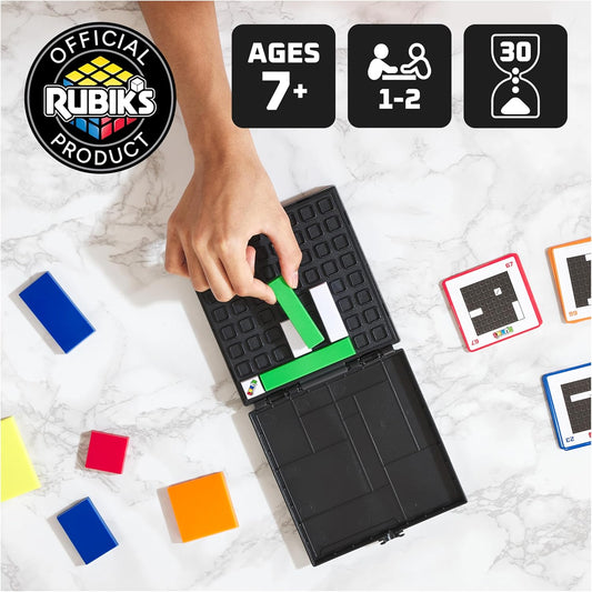 Rubik’s Cube, Gridlock Game, The Problem-Solving Puzzle Game Based on The Iconic Rubik’s Cube, Problem-Solving Brain Teaser, Classic Color-Matching Puzzle, 1 or More Players, for Ages 7 & Up