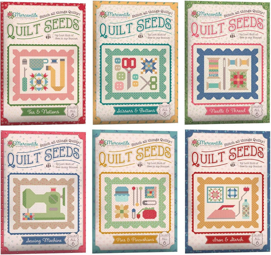 Riley Blake - Mercantile by Lori Holt - Quilt Seeds Block Pattern - Pins & Pincushions