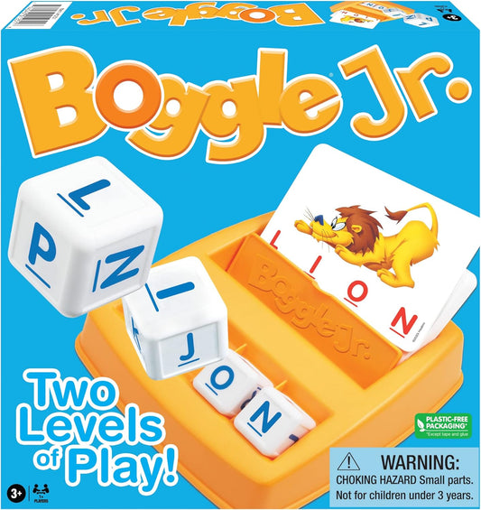 Winning Moves Boggle Jr - Original Grow-with-Me Alphabet Learning Game - Word and Picture Recognition Skills - Ages 3+ - Educational Development - Kids