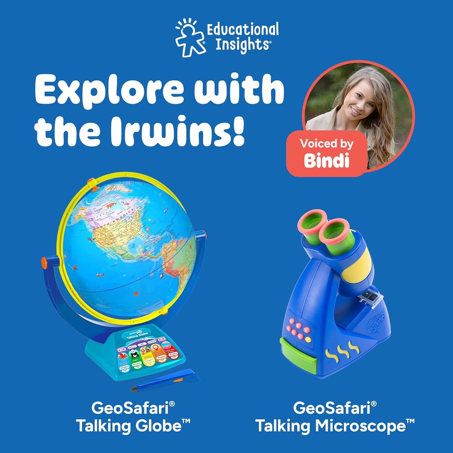 Educational Insights GeoSafari Talking Wildlife Camera - Preschool Science Learning Toys, Animal Science Stem Toy, Animal Facts with Robert Irwin, Interactive Educational Toys for 4+ Year Old Kids