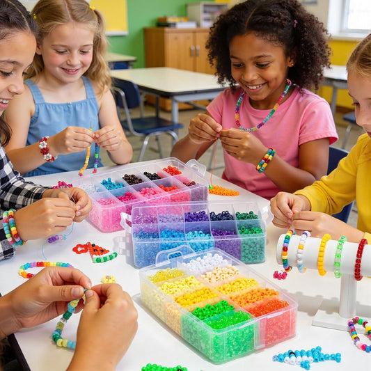 Umikk 10,000 Pcs Pony Beads, 30 Assorted Colored Beads for Bracelets Making Hair Braiding Kandi Friendship Bracelet Bead for Craft Jewelry Making Christmas Gifts (5.73LB, Boxed)