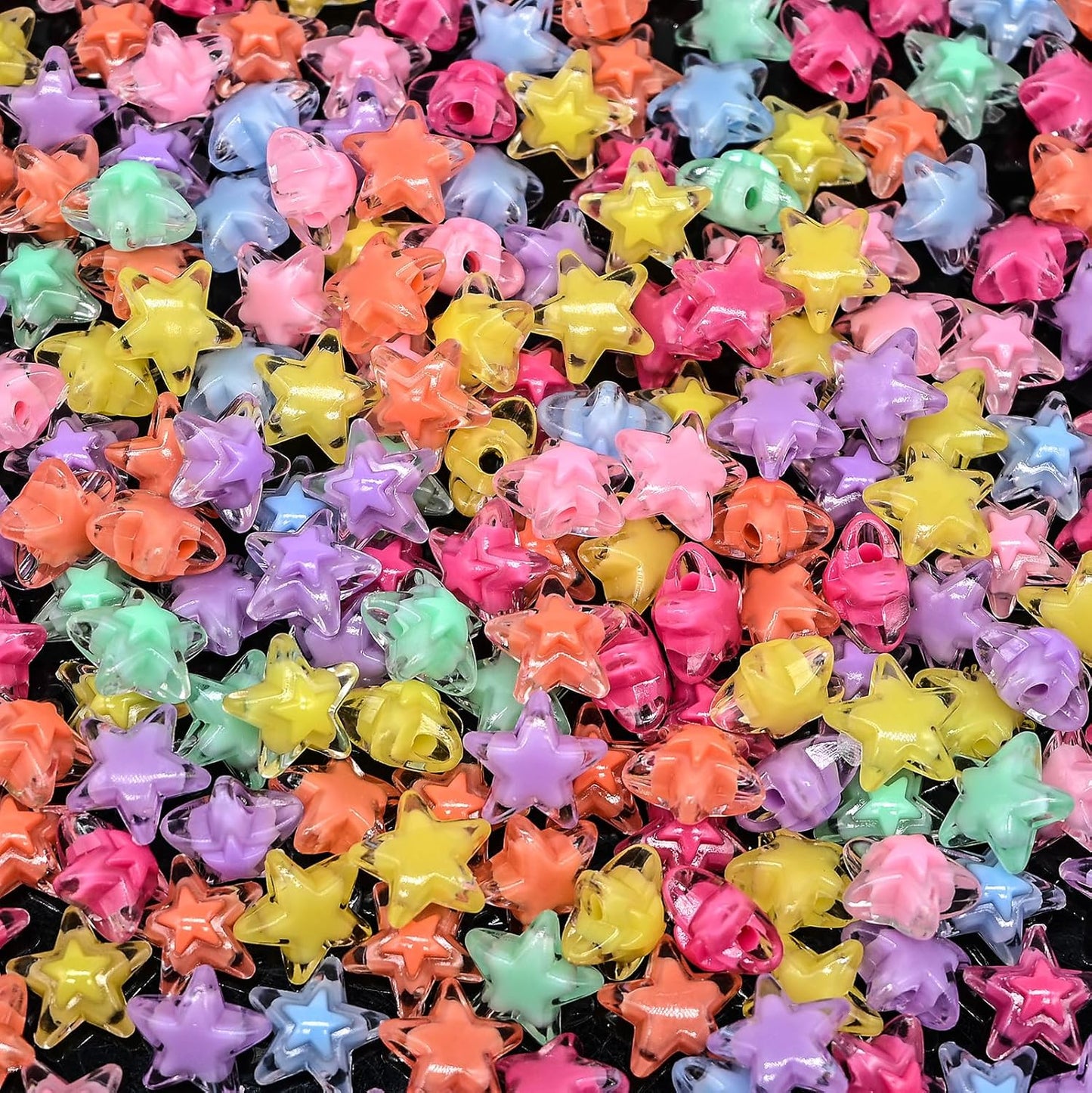 200g+ Candy Bulk Assorted Cute Kandi Beads for Jewelry Making, Bracelet Making Kit, Craft Supplies Charm Beads(Mixed II)