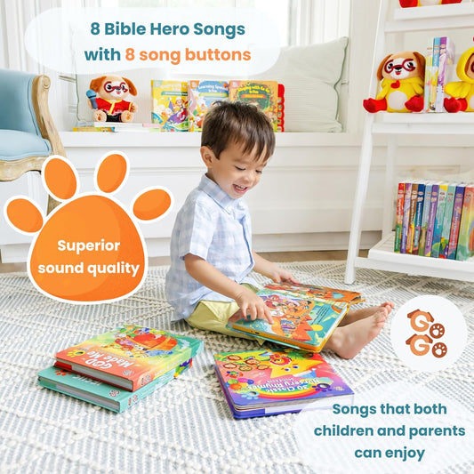 GO GO Bible Story Songs: 10 Toddler Songs, Christian Toys for Toddlers 3-5, Sound Books for Toddlers 1-3