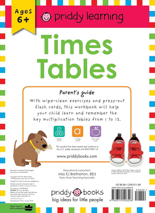 Wipe Clean Workbook: Times Tables (enclosed spiral binding): Ages 6+; wipe-clean with pen & flash cards (Wipe Clean Learning Books)