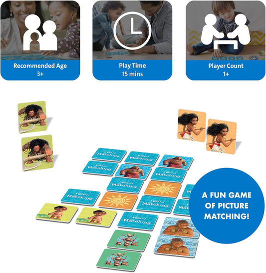 Wonder Forge Disney Moana Matching Game - Fun and Educational Memory Game for Boys and Girls Ages 3-5 - Featuring Moana and Maui - Toddler Learning Activity