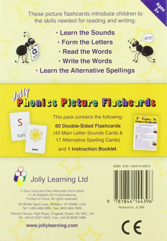 Jolly Phonics Picture Flash Cards: In Print Letters