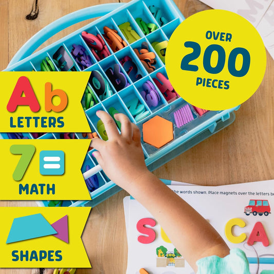 Chuckle & Roar - Ultimate Magnet Set - Soft Foam Fun Magnet Tiles - Great for Preschoolers - Storage Case Included for On The Go - Ages 3 and Up