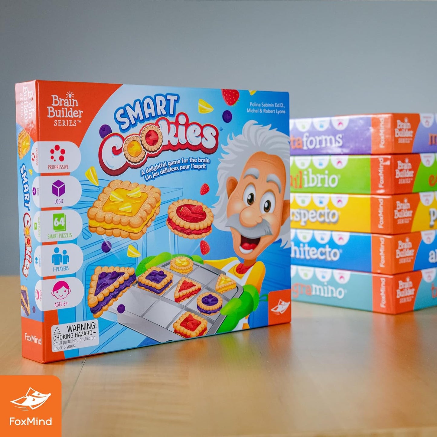 FoxMind Games: Smart Cookies Logic Puzzle Game, Deduction Game for Kids Ages 6+ and Brain Teaser Lovers, STEM Learning Toy from Brain Builder Series, Develops Problem-Solving Skills, 1+ Players