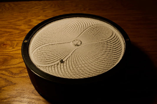 Automatic Zen Garden Desktop Sand Bowl - Kinetic Art, Black