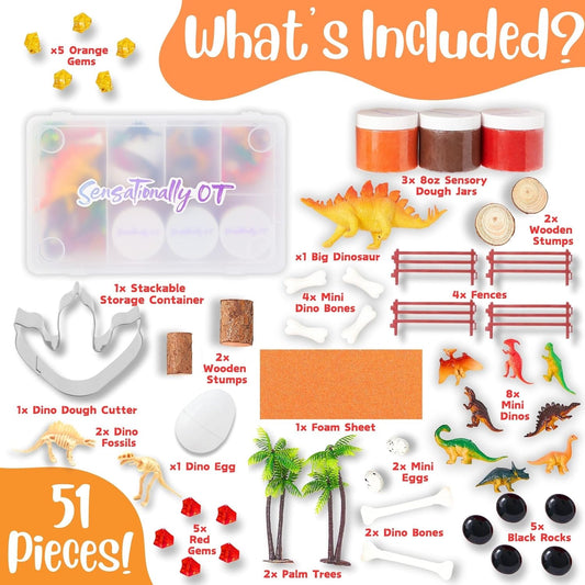 Unicorn Sensory Dough Kit (3 Jars) Non-Toxic Dough with Unicorn Cutters, Charms, Rainbow, Pom Poms, Diamonds, Gems, and Stackable Storage - Perfect for Creative Play and Gift for Kids