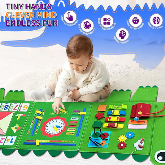 Busy Board Montessori Busy Board, Sensory Wall Activity Board- Toddlers Montessori Toys,Learning & Educational Panel Center for Kids Age 3+,Perfect Gift for Boys & Girls (Birthday, Christmas)
