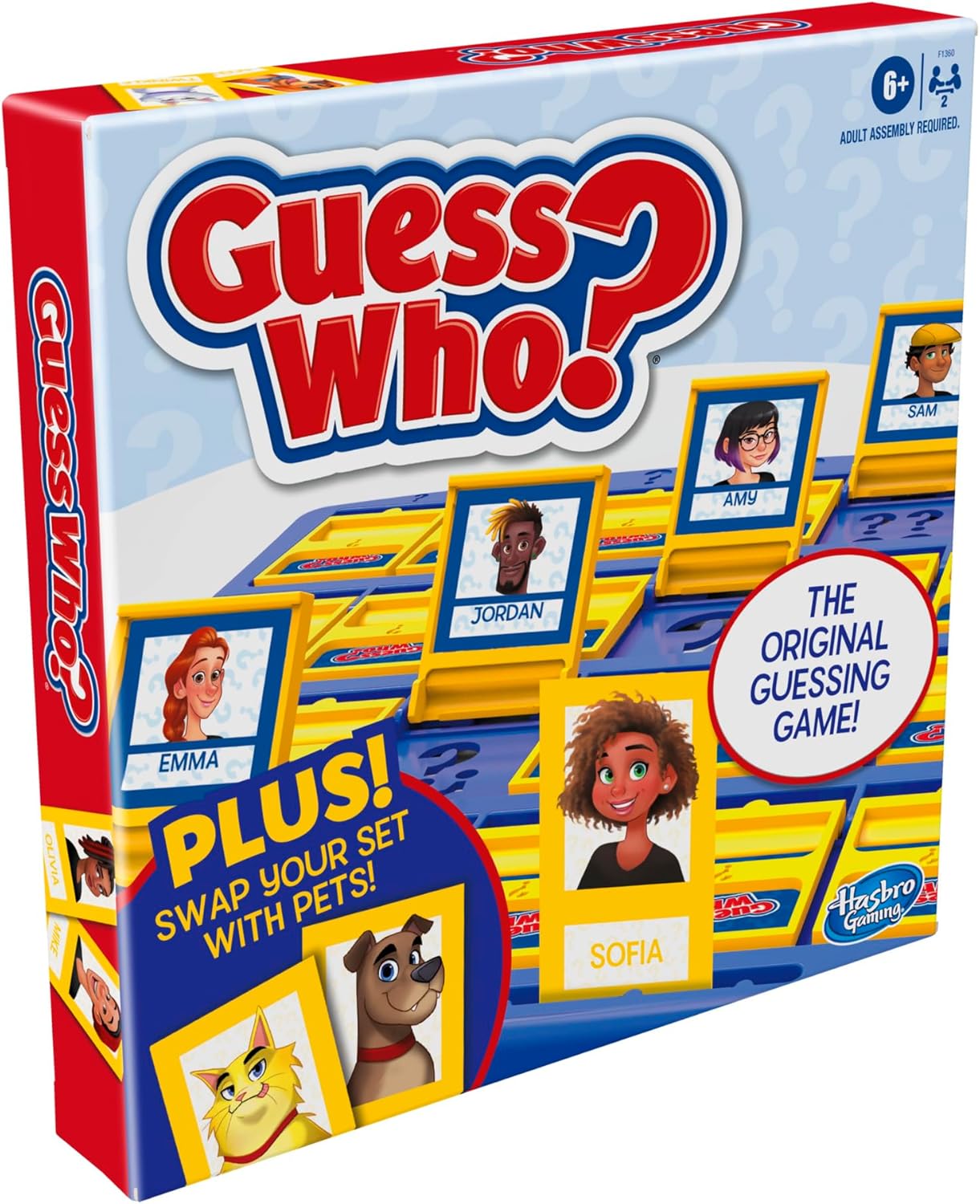 Hasbro Gaming Guess Who? Board Game, with People and Pets Cards, The Original Guessing Game for Kids, Ages 6 and Up, Easter Gifts for Boys and Girls (Amazon Exclusive)