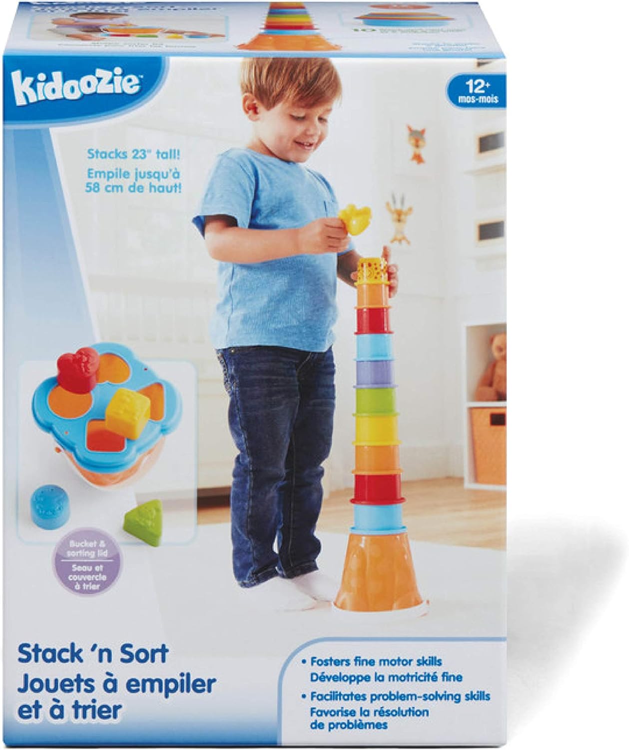 Kidoozie Stack 'n Sort - Developmental Toy for Children Ages 12 Months and Older