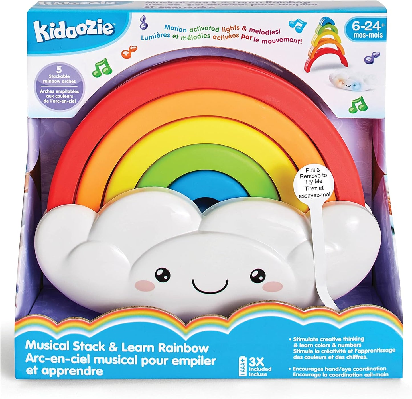 Kidoozie Lights ‘n Sounds Shape Sorter - Toddler Toy for Ages 9-24 Months - Helps Develop Hand-Eye Coordination and Problem Solving Skills!