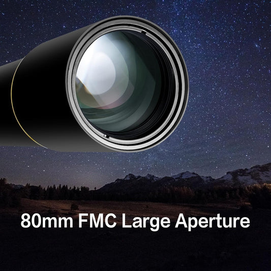 Telescopes for Adults Astronomy, 80mm Aperture 900mm Professional Refractor Telescope for Kids & Beginners, Compact and Portable Travel Telescopio with Carrying Bag
