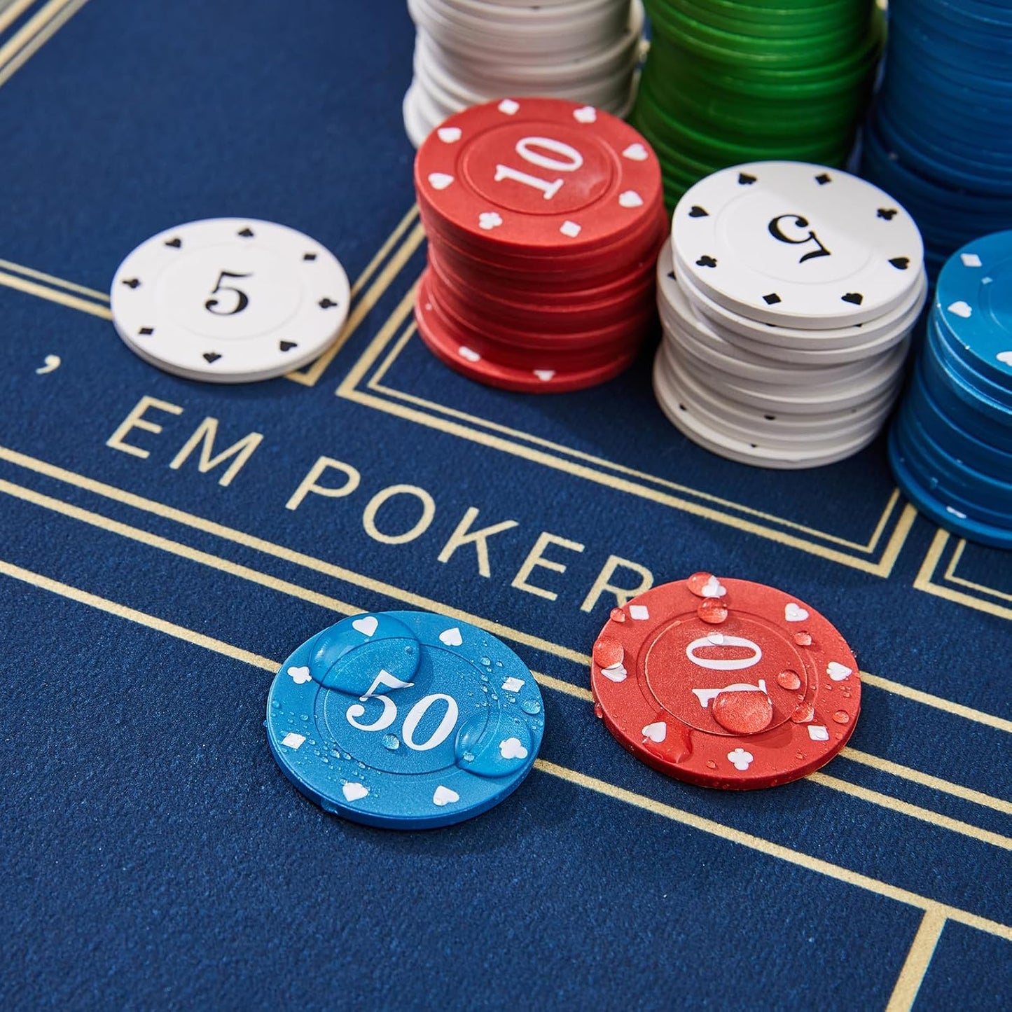 Poker Chips with Denominations, Poker Chips Set with Box or Bag, Plastic Learning Counters Disks and Learning Math Counting Chips,Game Night Party Supplies (Bag, 200)