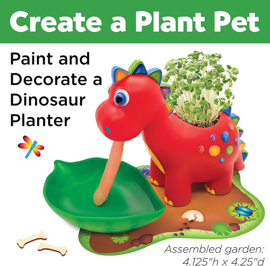 Creativity for Kids Dinosaur Self Watering Plant Pet, Kids DIY Kit, Dinosaur Crafts for Boys, Easter Basket Stuffers (Ages 6+)